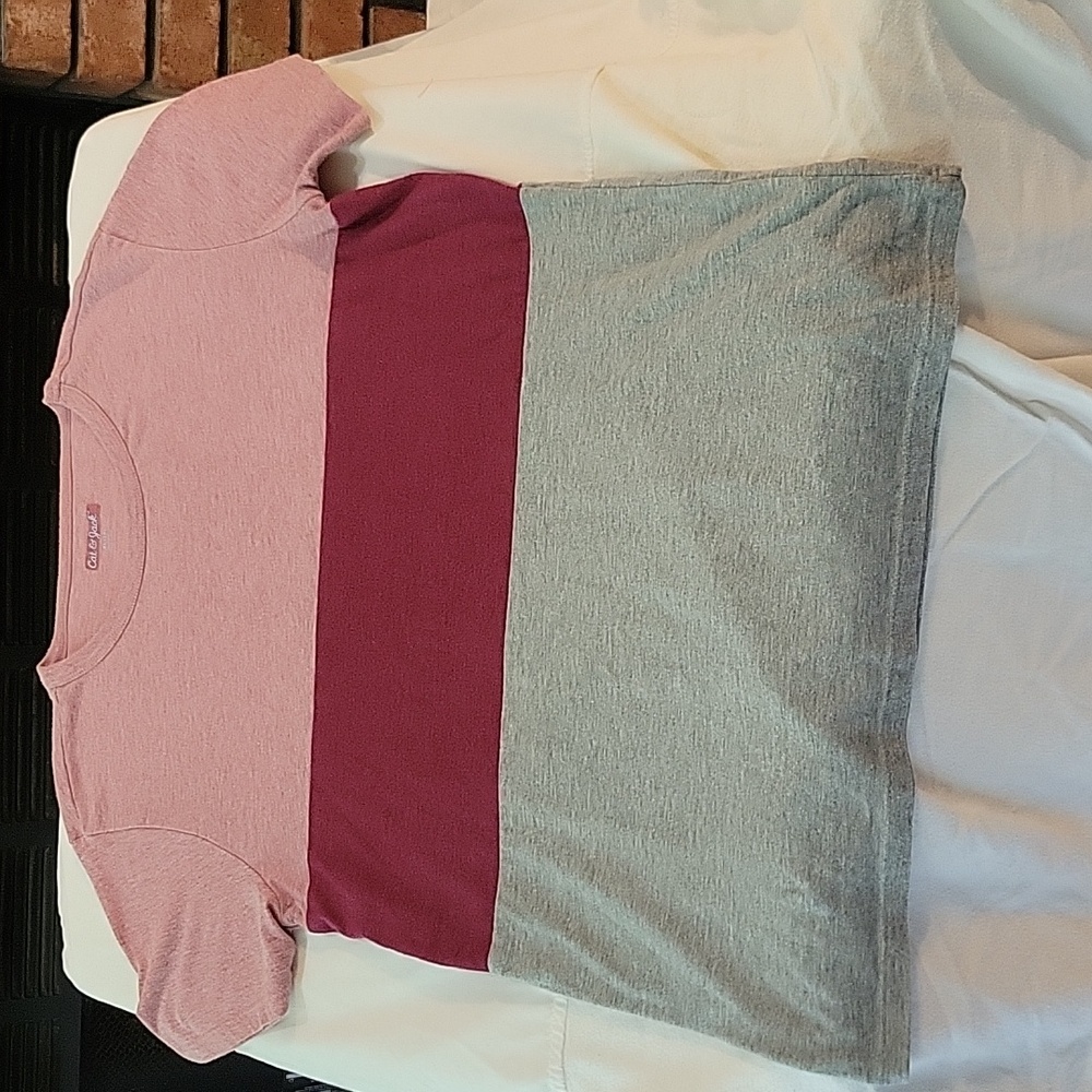 Boys Cat & Jack T-Shirt pink maroon and gray size XL 14